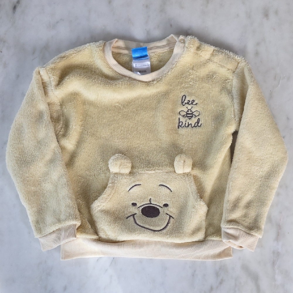 Disney Cream Fuzzy 'Bee Kind' Winnie the Pooh Pullover